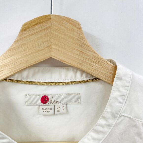 boden white Poplin button down bell sleeve top - Picture 5 of 6